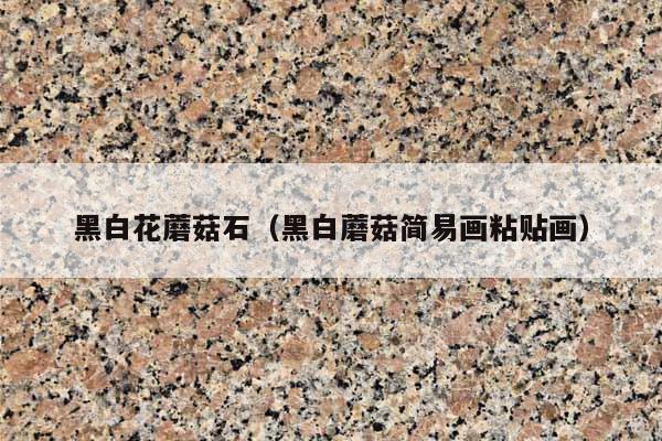 黑白花蘑菇石(黑白蘑菇簡(jiǎn)易畫粘貼畫)