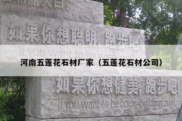 河南五蓮花石材廠家(五蓮花石材公司)