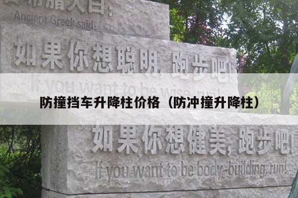 防撞擋車升降柱價格(防沖撞升降柱)