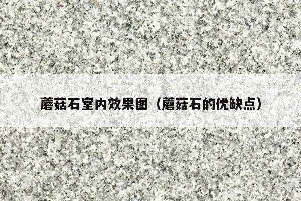 蘑菇石室內(nèi)效果圖(蘑菇石的優(yōu)缺點)