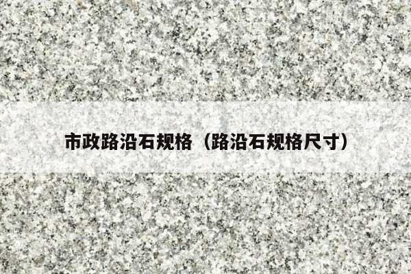 市政路沿石規(guī)格(路沿石規(guī)格尺寸)